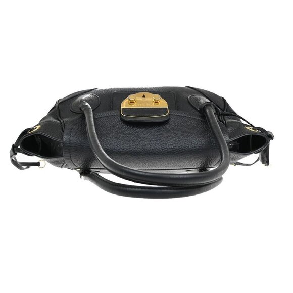 PRADA Logo Tessuto Shoulder Hand Bag Leather Black GHW 76EF401 - Picture 5 of 16